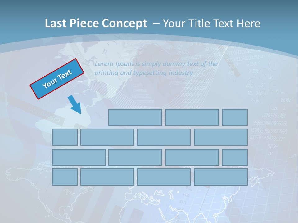A Blue And White World Map Powerpoint Presentation PowerPoint Template