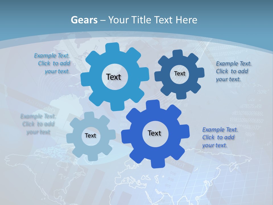 A Blue And White World Map Powerpoint Presentation PowerPoint Template