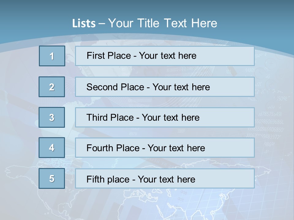 A Blue And White World Map Powerpoint Presentation PowerPoint Template