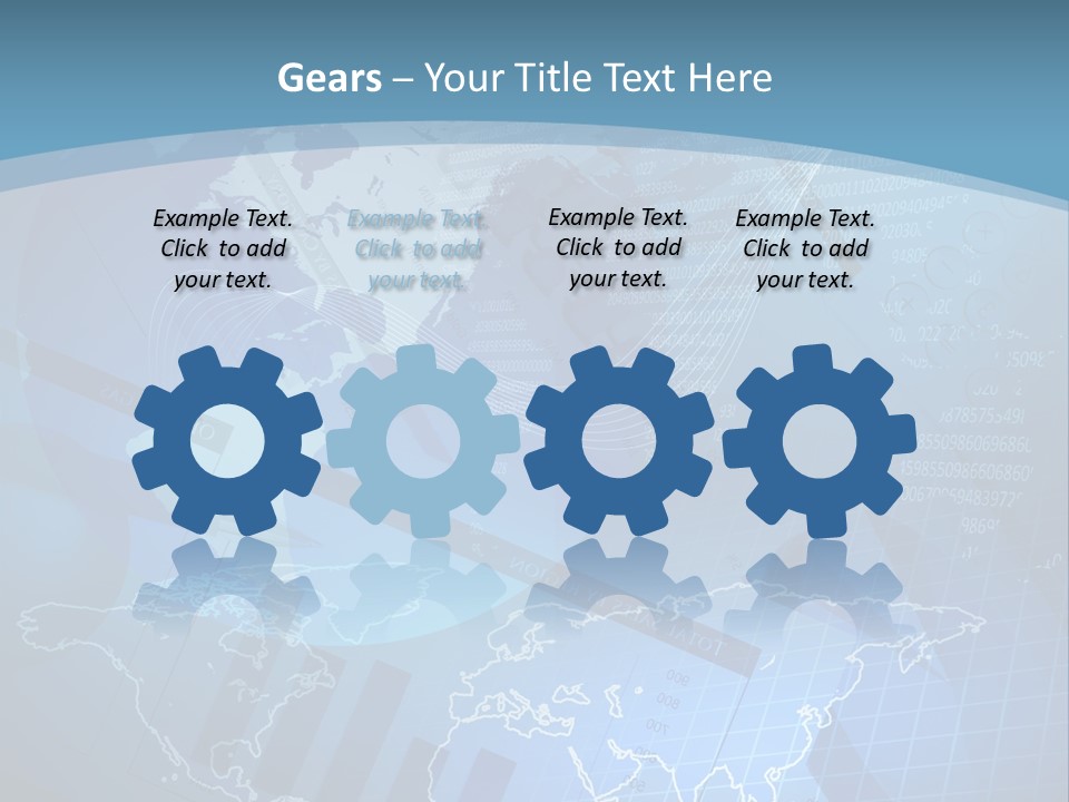 A Blue And White World Map Powerpoint Presentation PowerPoint Template