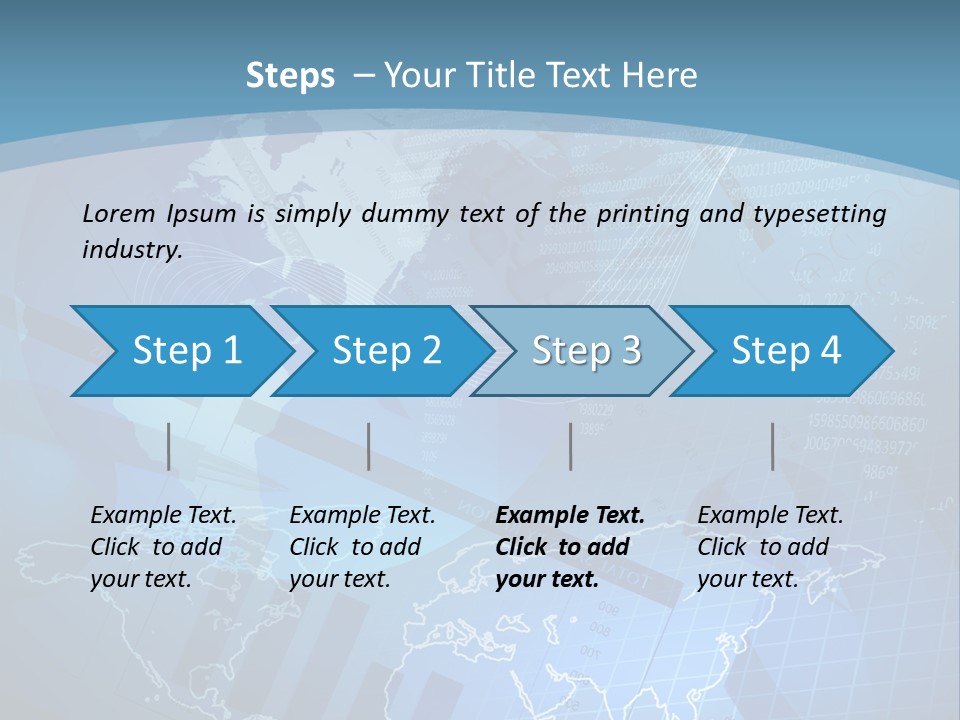A Blue And White World Map Powerpoint Presentation PowerPoint Template