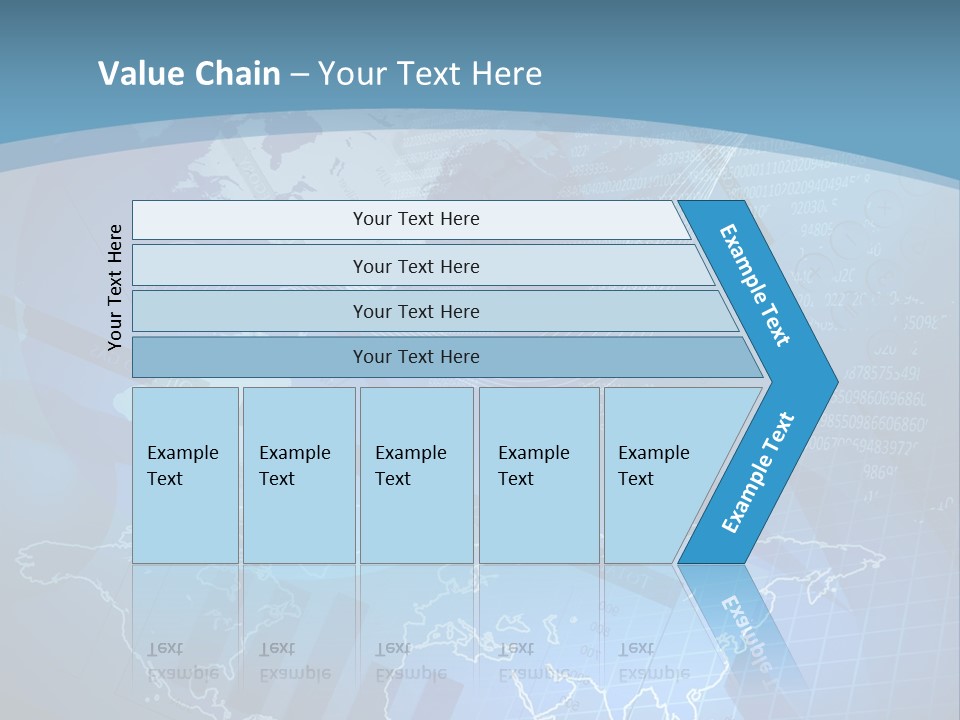 A Blue And White World Map Powerpoint Presentation PowerPoint Template