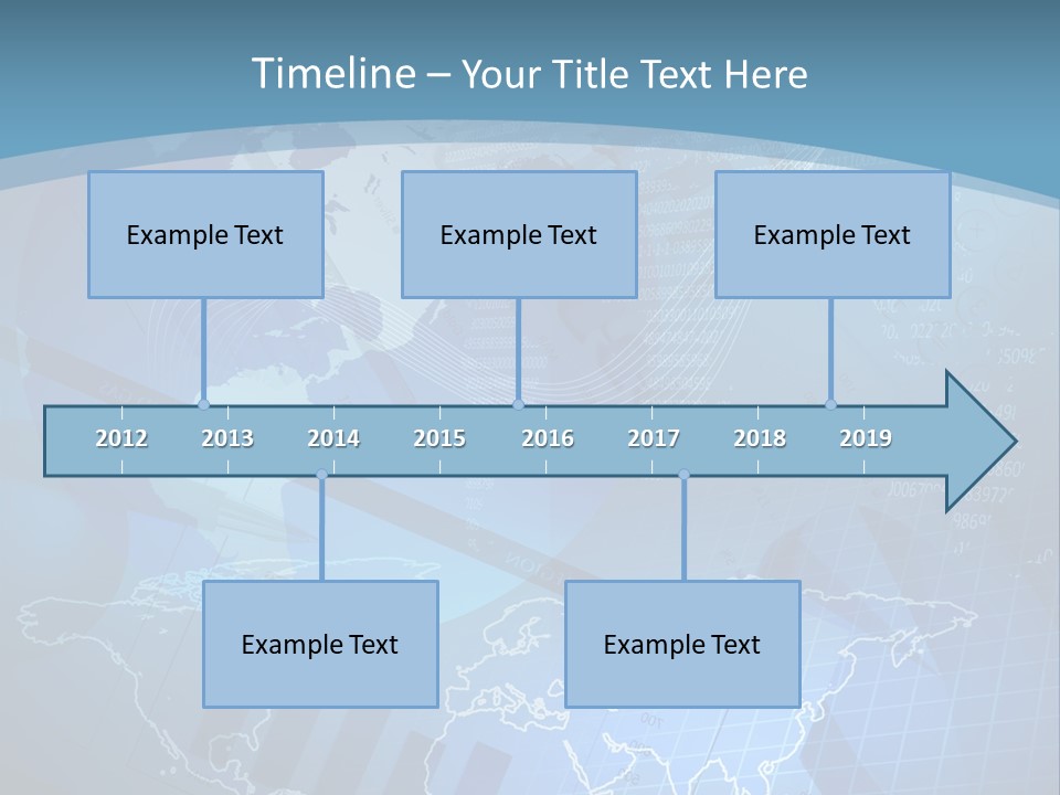 A Blue And White World Map Powerpoint Presentation PowerPoint Template