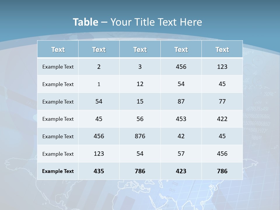 A Blue And White World Map Powerpoint Presentation PowerPoint Template