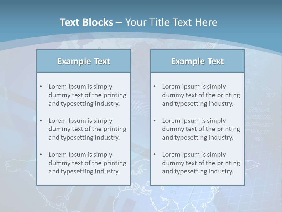 A Blue And White World Map Powerpoint Presentation PowerPoint Template