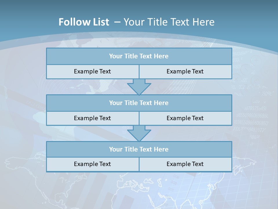 A Blue And White World Map Powerpoint Presentation PowerPoint Template