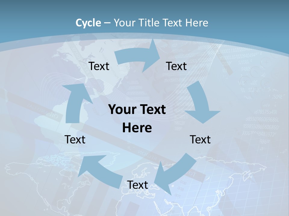 A Blue And White World Map Powerpoint Presentation PowerPoint Template