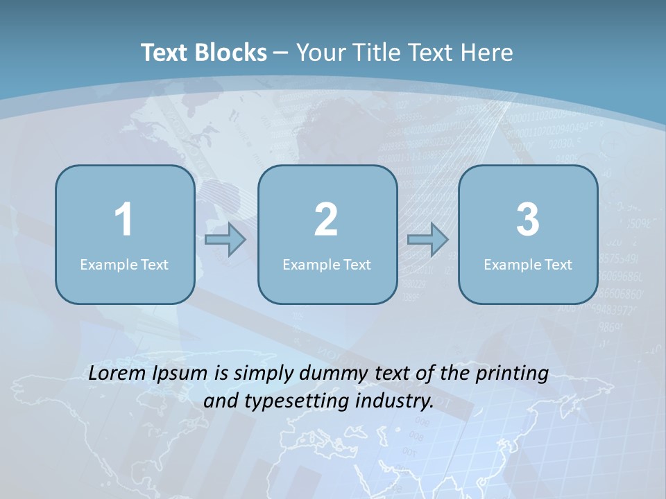 A Blue And White World Map Powerpoint Presentation PowerPoint Template