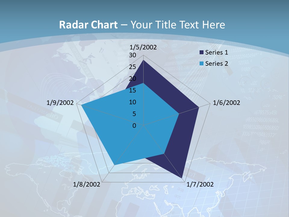 A Blue And White World Map Powerpoint Presentation PowerPoint Template