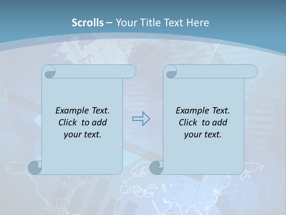 A Blue And White World Map Powerpoint Presentation PowerPoint Template