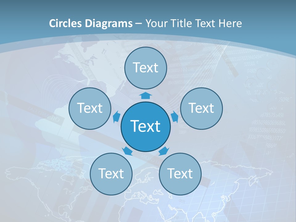 A Blue And White World Map Powerpoint Presentation PowerPoint Template