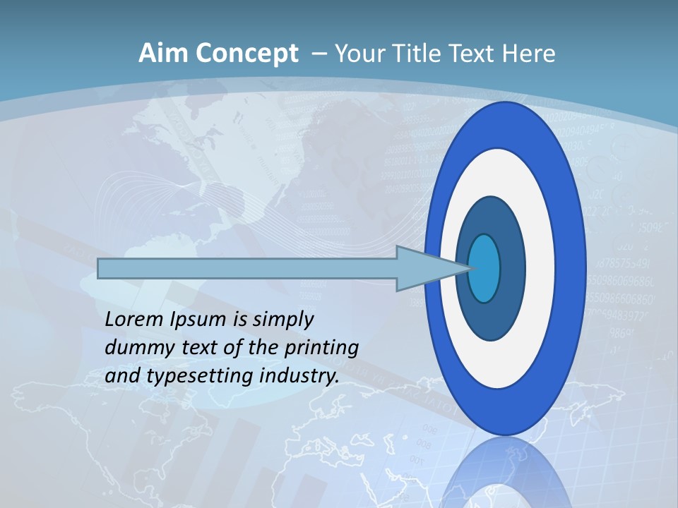 A Blue And White World Map Powerpoint Presentation PowerPoint Template