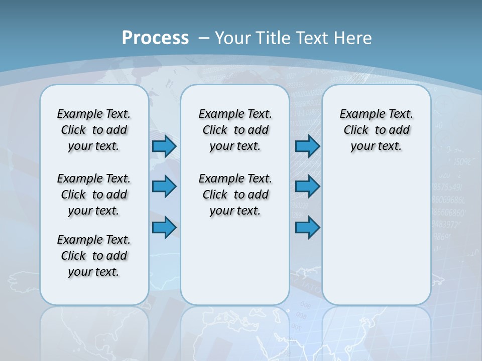 A Blue And White World Map Powerpoint Presentation PowerPoint Template