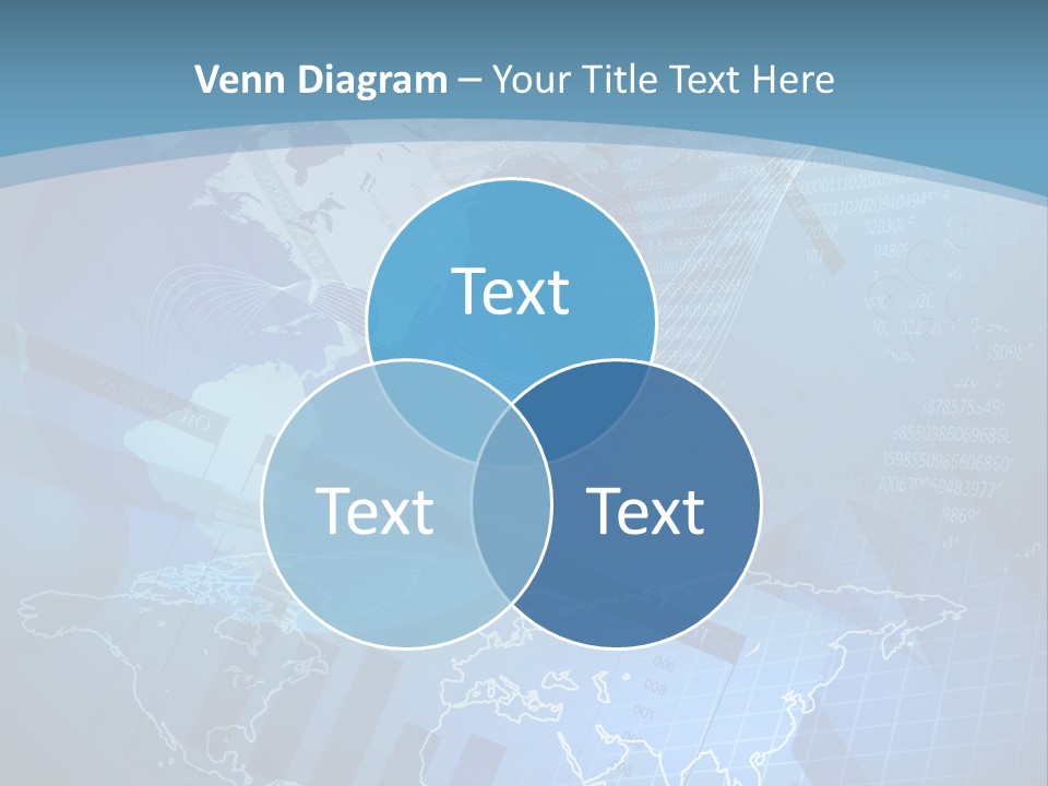 A Blue And White World Map Powerpoint Presentation PowerPoint Template