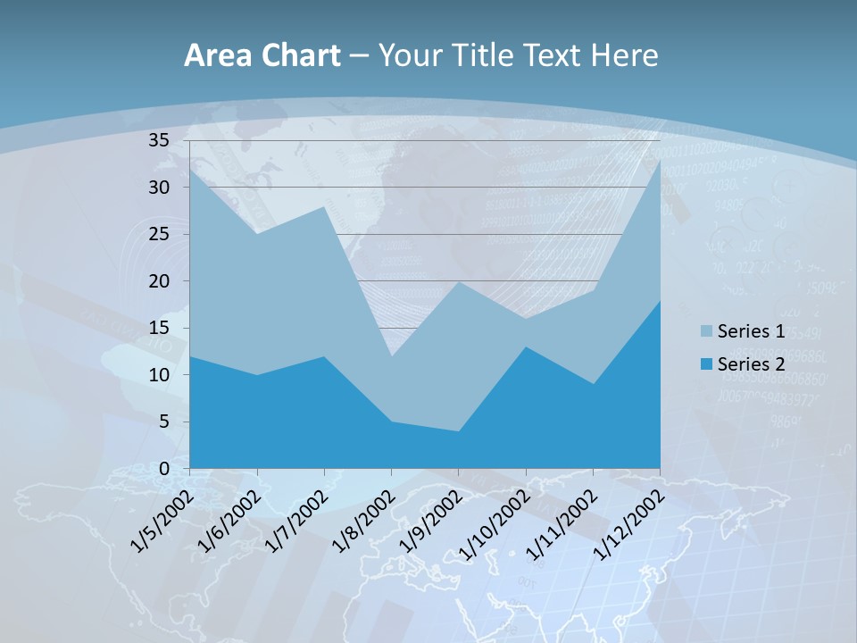 A Blue And White World Map Powerpoint Presentation PowerPoint Template