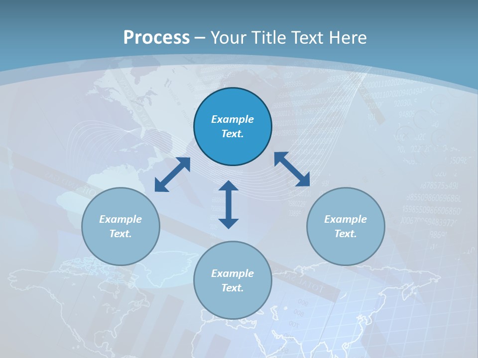 A Blue And White World Map Powerpoint Presentation PowerPoint Template