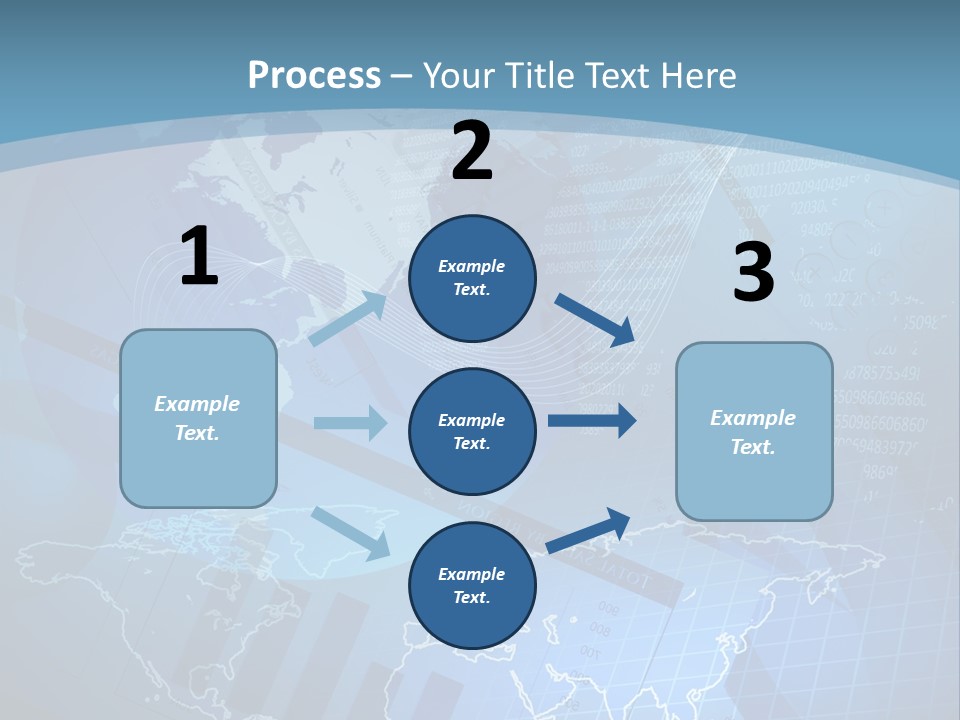 A Blue And White World Map Powerpoint Presentation PowerPoint Template