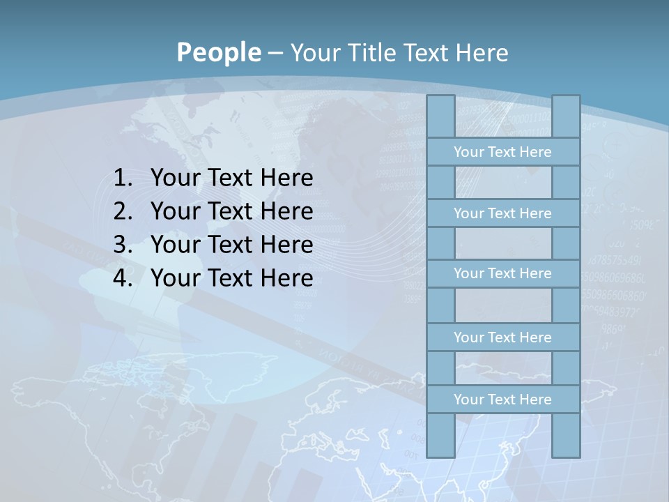 A Blue And White World Map Powerpoint Presentation PowerPoint Template