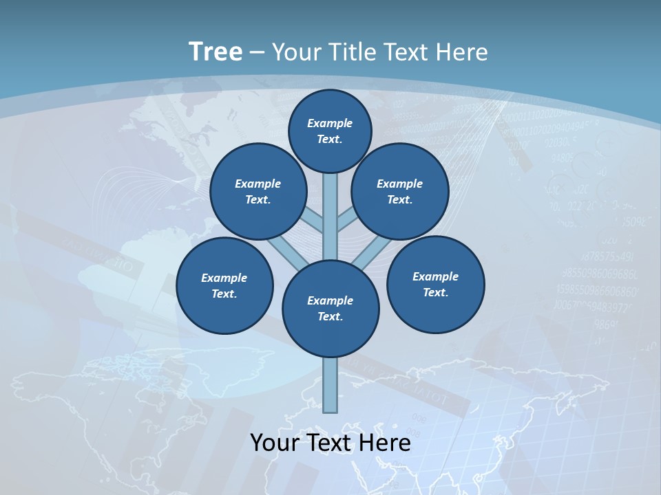 A Blue And White World Map Powerpoint Presentation PowerPoint Template