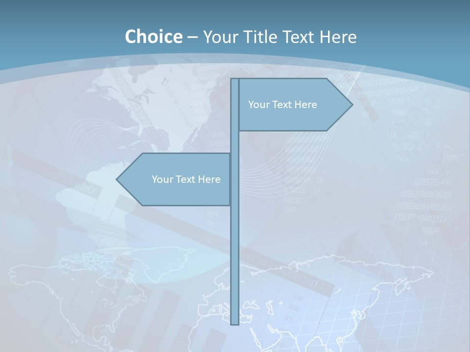 A Blue And White World Map Powerpoint Presentation PowerPoint Template