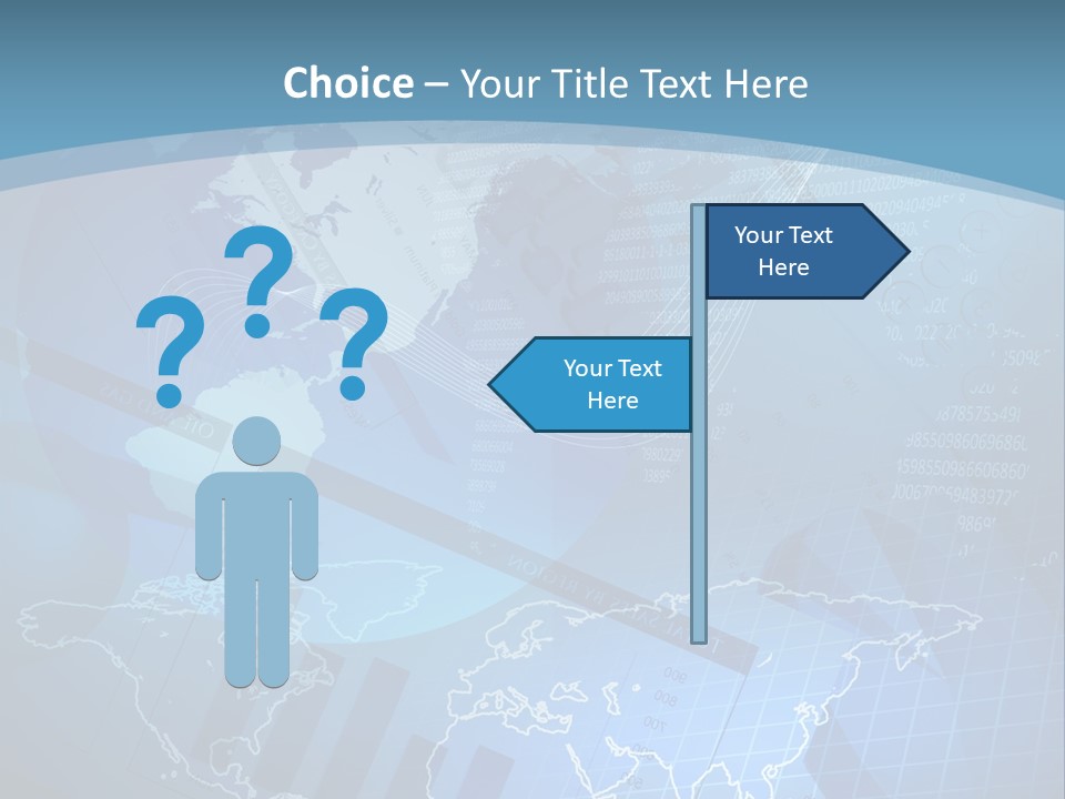 A Blue And White World Map Powerpoint Presentation PowerPoint Template