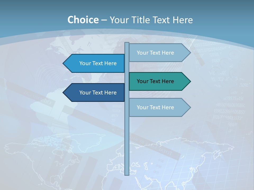 A Blue And White World Map Powerpoint Presentation PowerPoint Template