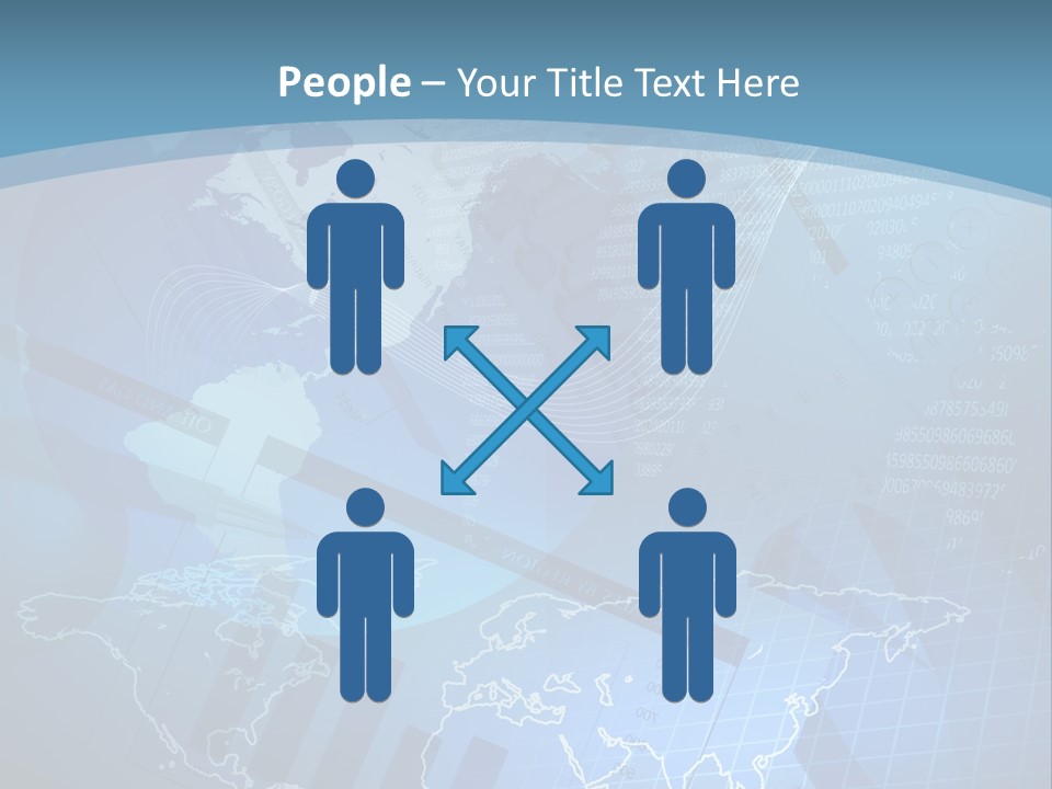 A Blue And White World Map Powerpoint Presentation PowerPoint Template