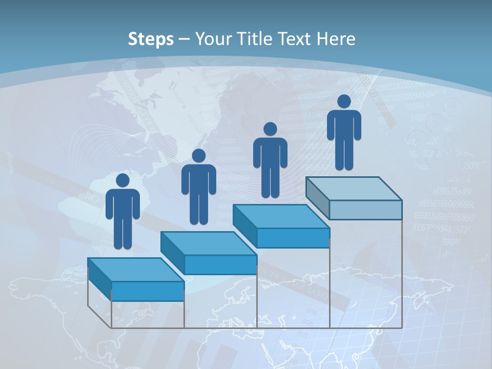 A Blue And White World Map Powerpoint Presentation PowerPoint Template