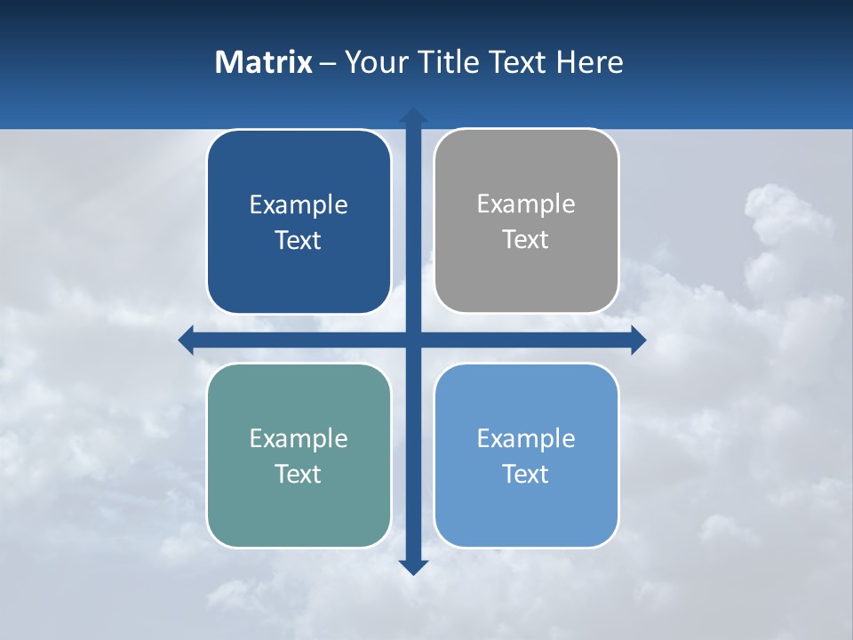 A Blue Sky With White Clouds And Sun Rays PowerPoint Template