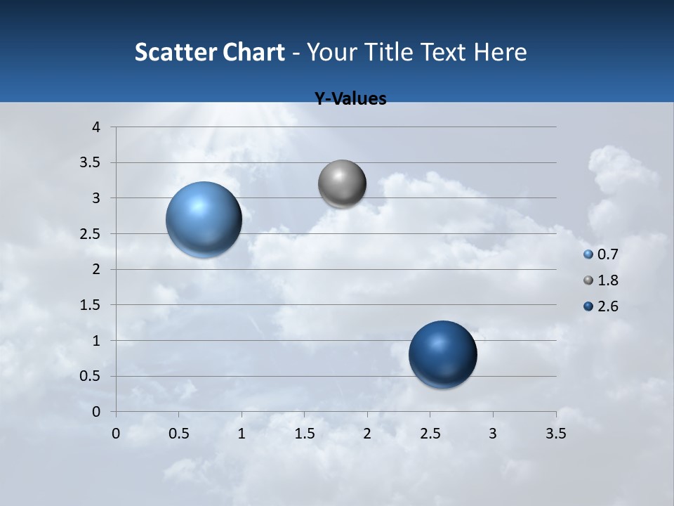 A Blue Sky With White Clouds And Sun Rays PowerPoint Template