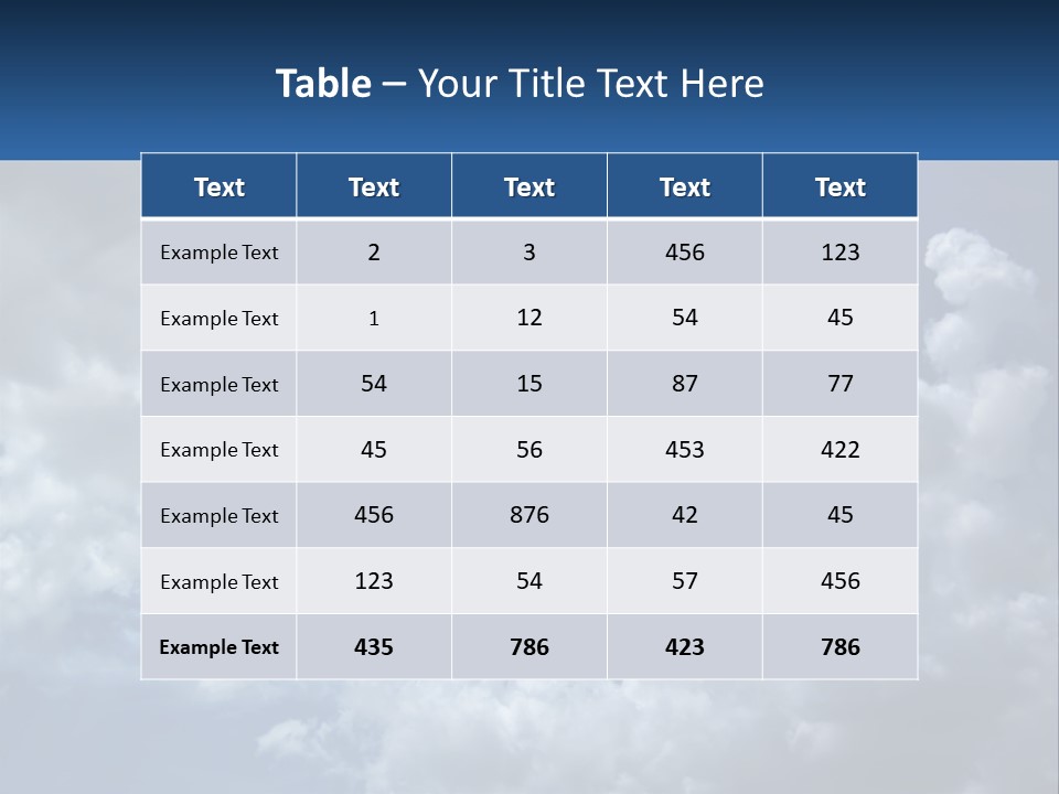 A Blue Sky With White Clouds And Sun Rays PowerPoint Template