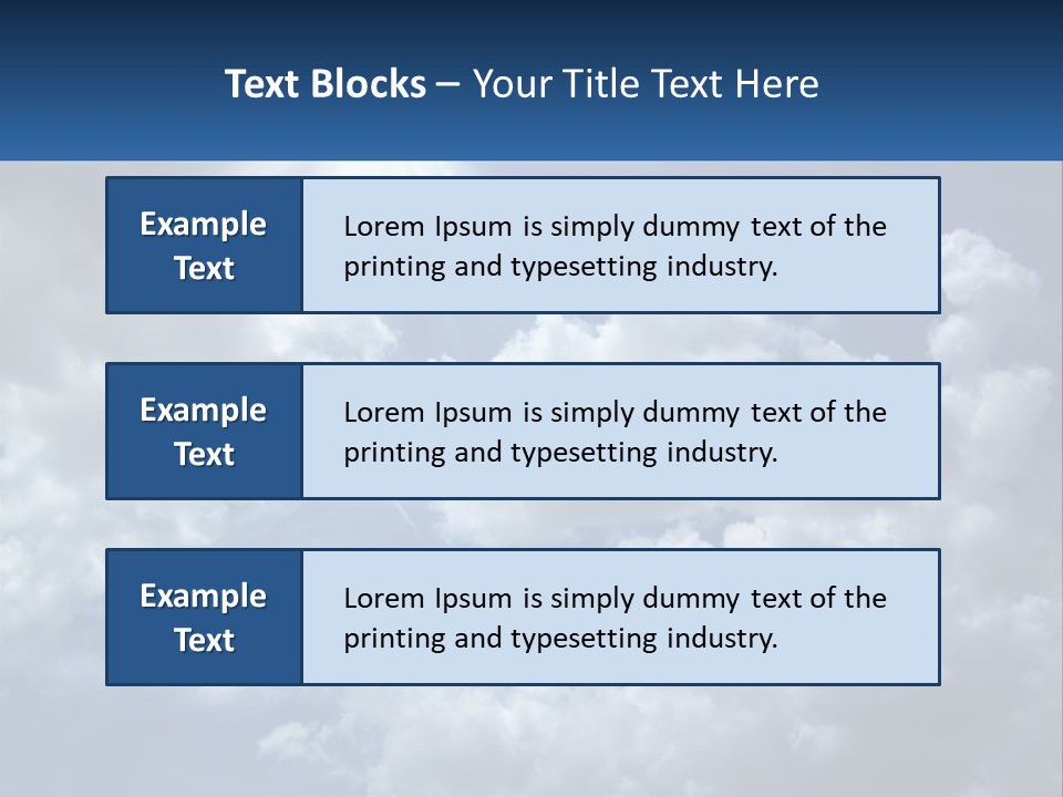 A Blue Sky With White Clouds And Sun Rays PowerPoint Template