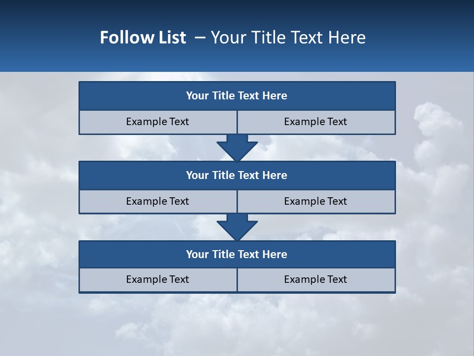 A Blue Sky With White Clouds And Sun Rays PowerPoint Template