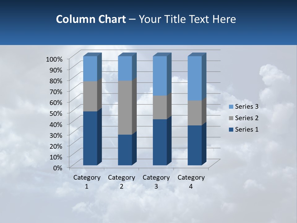 A Blue Sky With White Clouds And Sun Rays PowerPoint Template