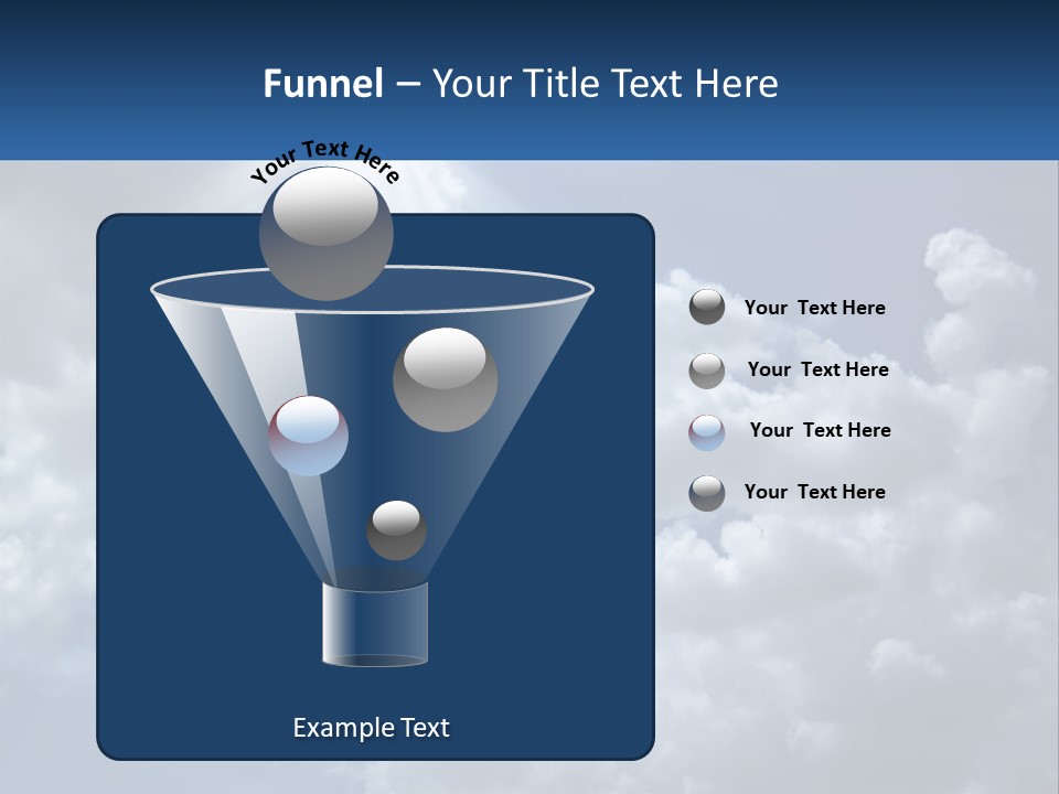 A Blue Sky With White Clouds And Sun Rays PowerPoint Template