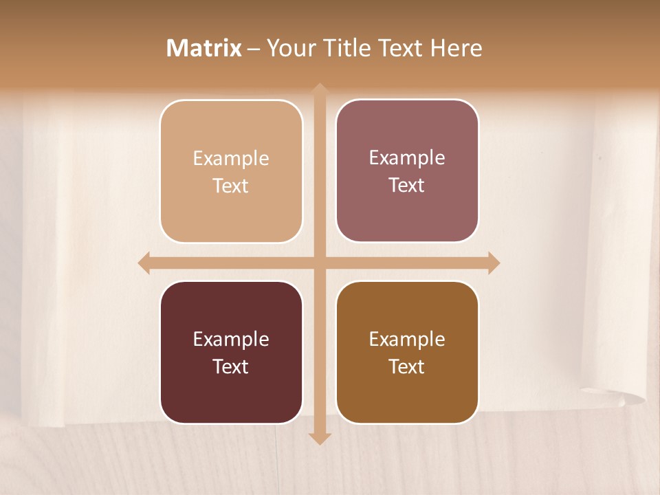 A Piece Of Paper On Top Of A Wooden Table PowerPoint Template