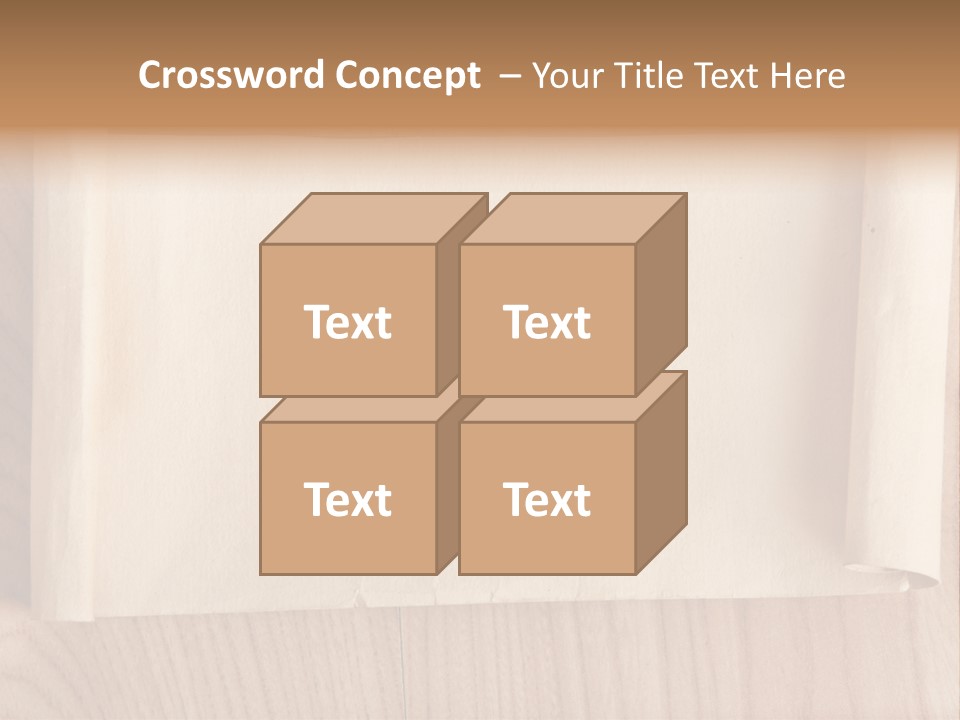 A Piece Of Paper On Top Of A Wooden Table PowerPoint Template