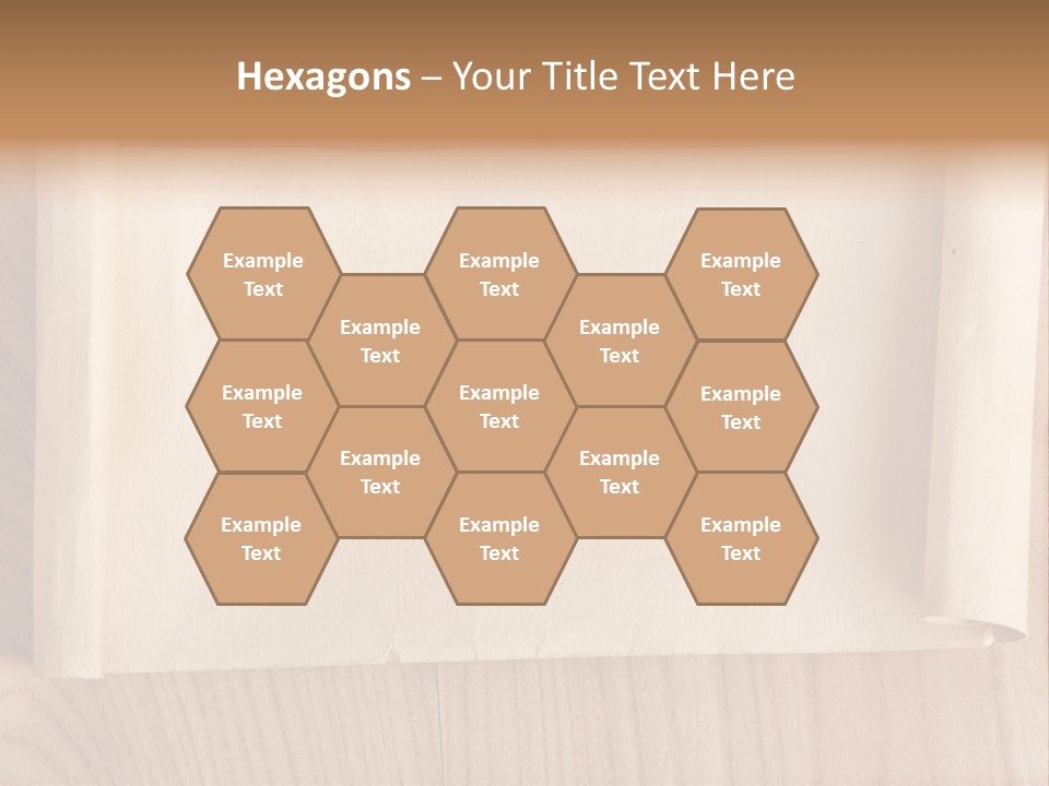 A Piece Of Paper On Top Of A Wooden Table PowerPoint Template