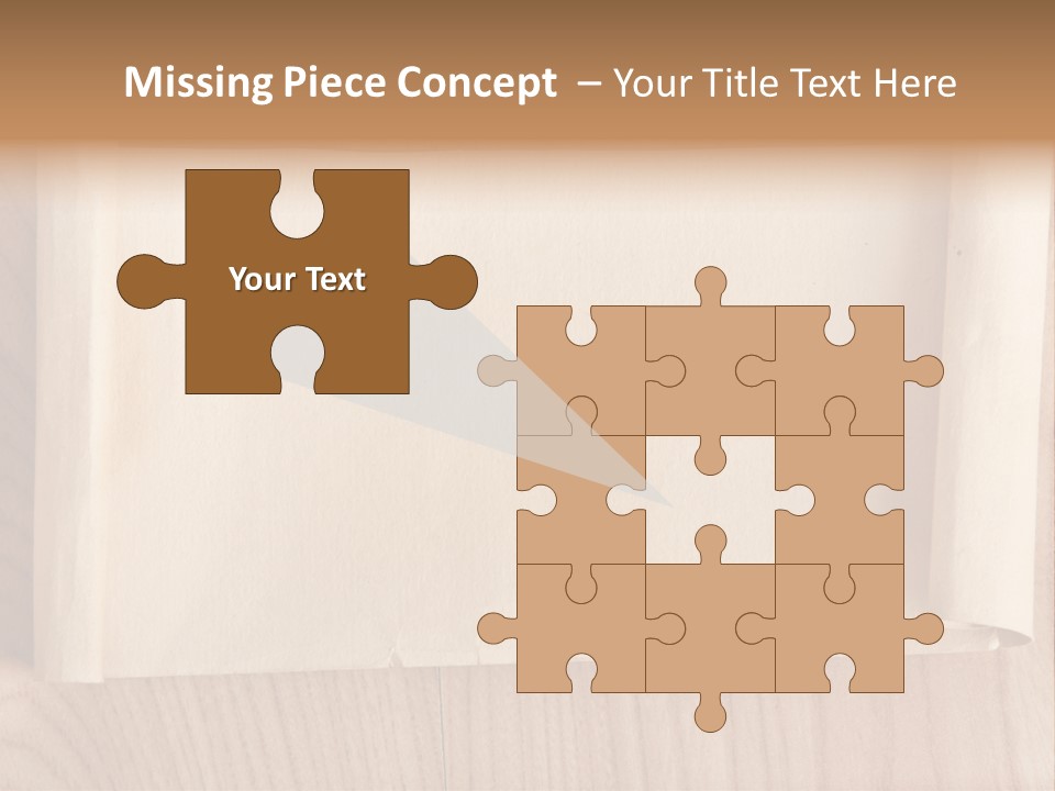 A Piece Of Paper On Top Of A Wooden Table PowerPoint Template