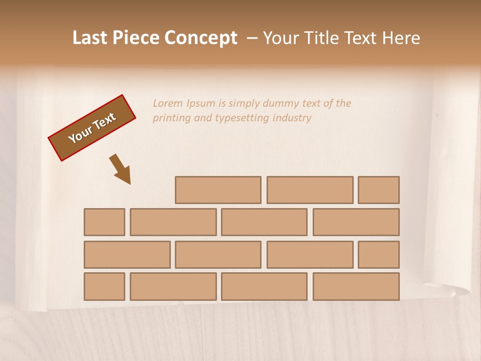 A Piece Of Paper On Top Of A Wooden Table PowerPoint Template
