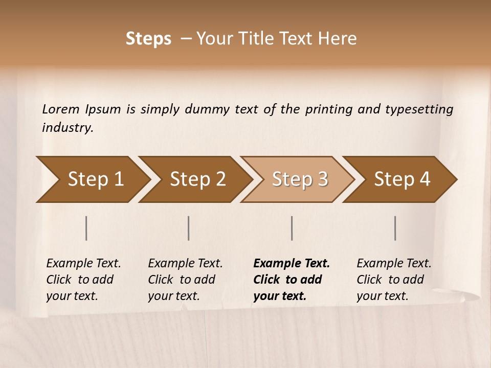A Piece Of Paper On Top Of A Wooden Table PowerPoint Template