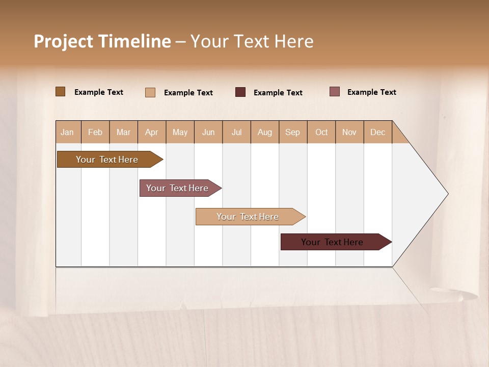A Piece Of Paper On Top Of A Wooden Table PowerPoint Template