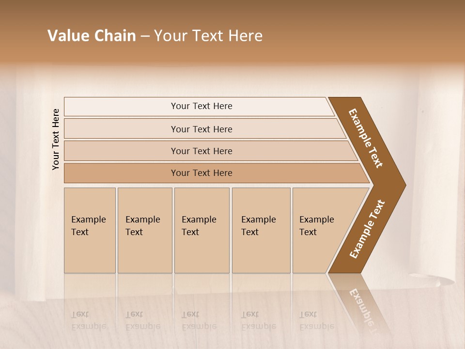 A Piece Of Paper On Top Of A Wooden Table PowerPoint Template