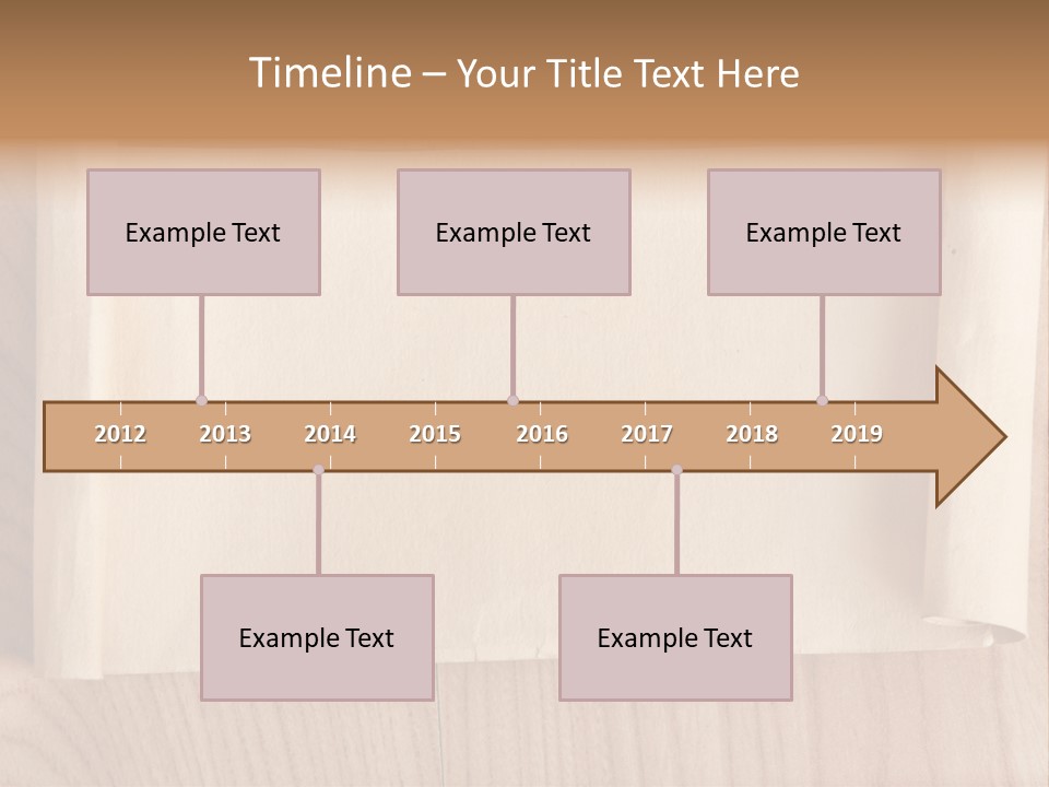 A Piece Of Paper On Top Of A Wooden Table PowerPoint Template