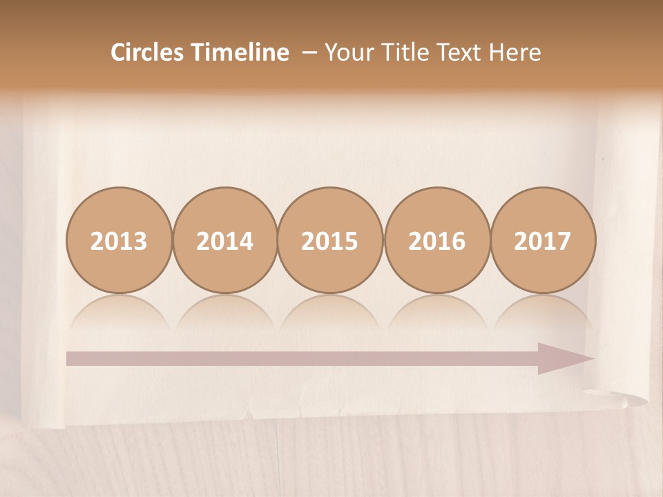 A Piece Of Paper On Top Of A Wooden Table PowerPoint Template