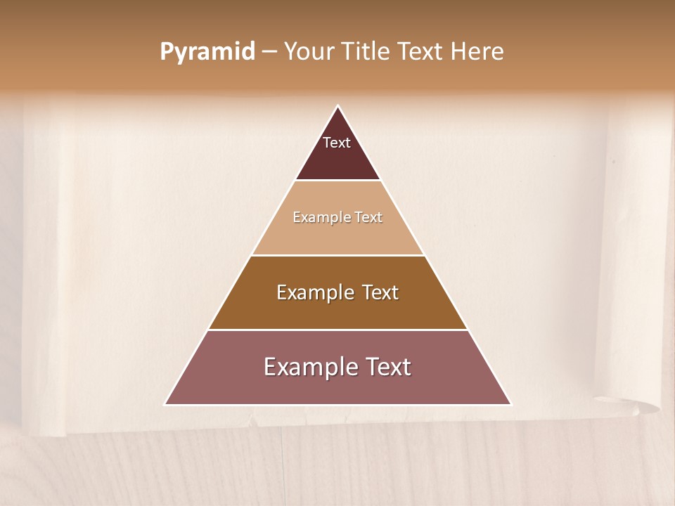 A Piece Of Paper On Top Of A Wooden Table PowerPoint Template