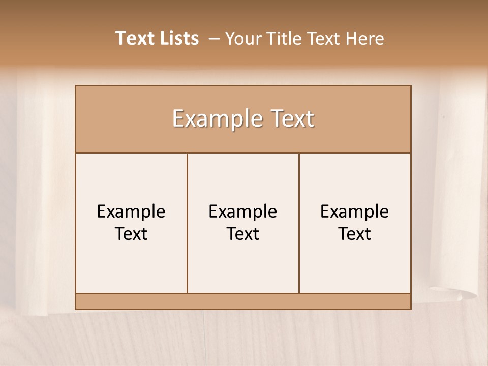 A Piece Of Paper On Top Of A Wooden Table PowerPoint Template