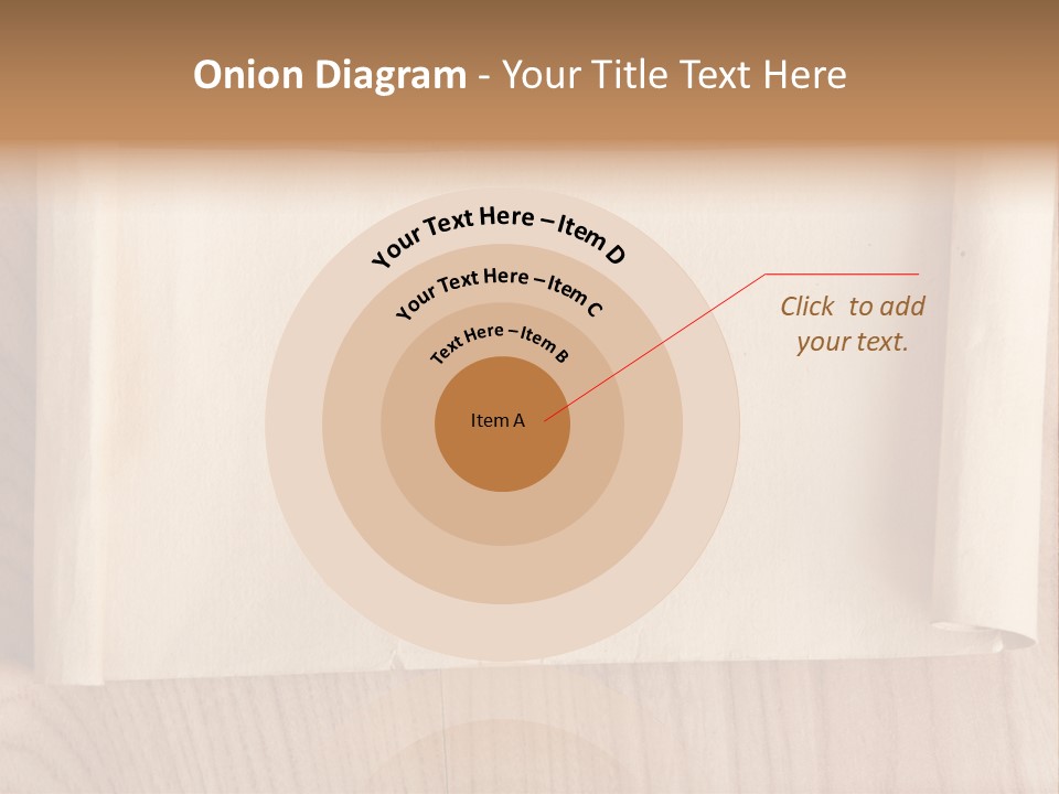 A Piece Of Paper On Top Of A Wooden Table PowerPoint Template