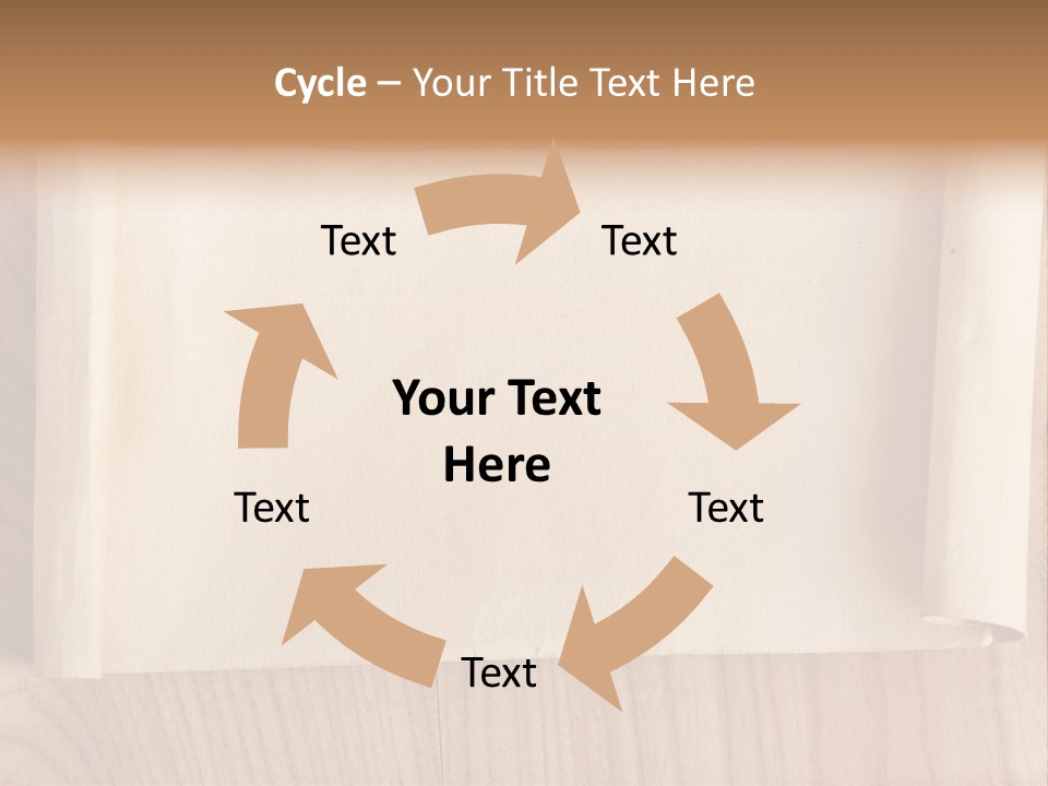 A Piece Of Paper On Top Of A Wooden Table PowerPoint Template