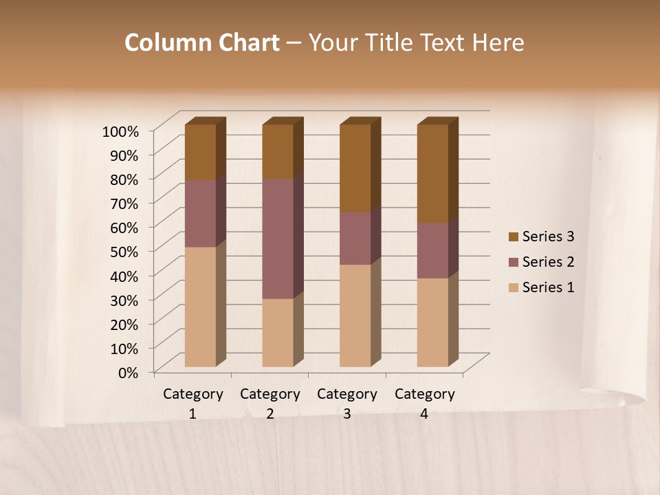 A Piece Of Paper On Top Of A Wooden Table PowerPoint Template